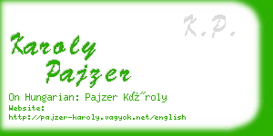 karoly pajzer business card